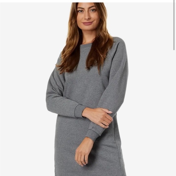 Pact Heather Courtside Dress Gray Organic Cotton Cozy Comfy Loungwear Size XS - Picture 4 of 11